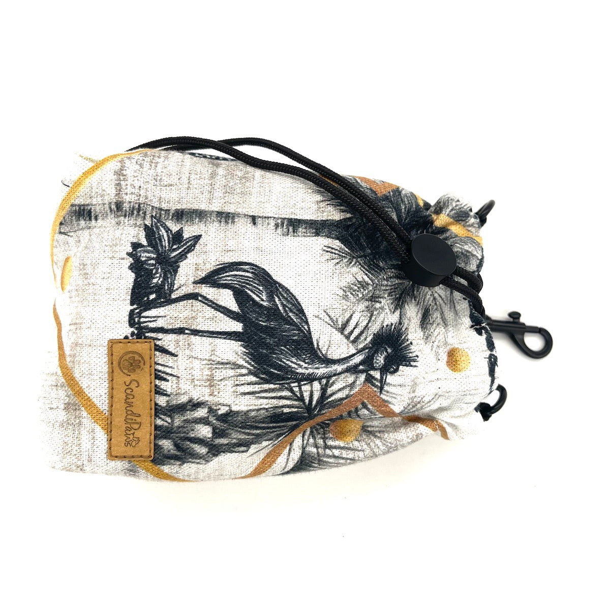 Leckerlibeutel African Ostrich Schwarz Goodiebag mit Hundeleine von ScandiPaws