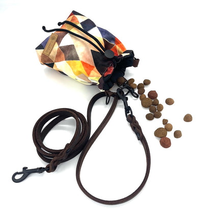 Leckerlibeutel Brown Geo Braun Goodiebag mit Hundeleine von ScandiPaws