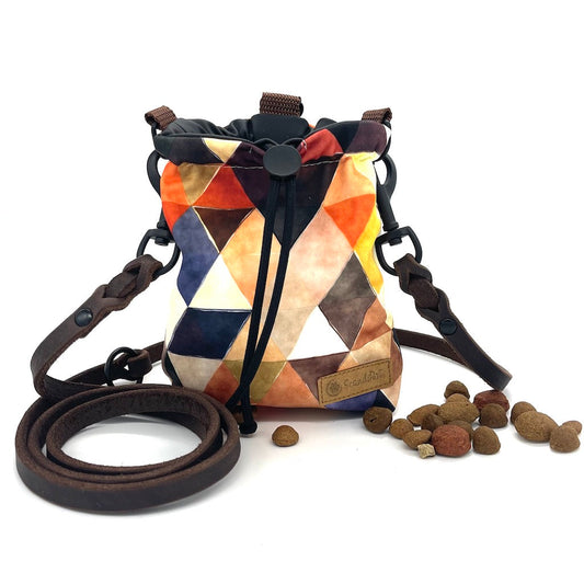 Leckerlibeutel Brown Geo Braun Goodiebag mit Hundeleine von ScandiPaws