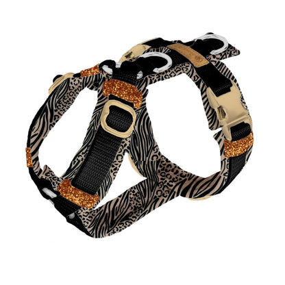 ScandiPaws Hundegeschirr Crazy Africa schwarz Beige