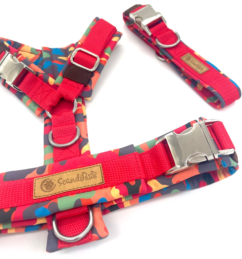 Hunde Halsband Red Camouflage