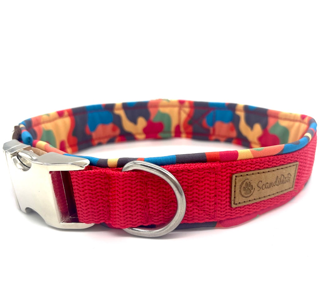 Hunde Halsband Red Camouflage