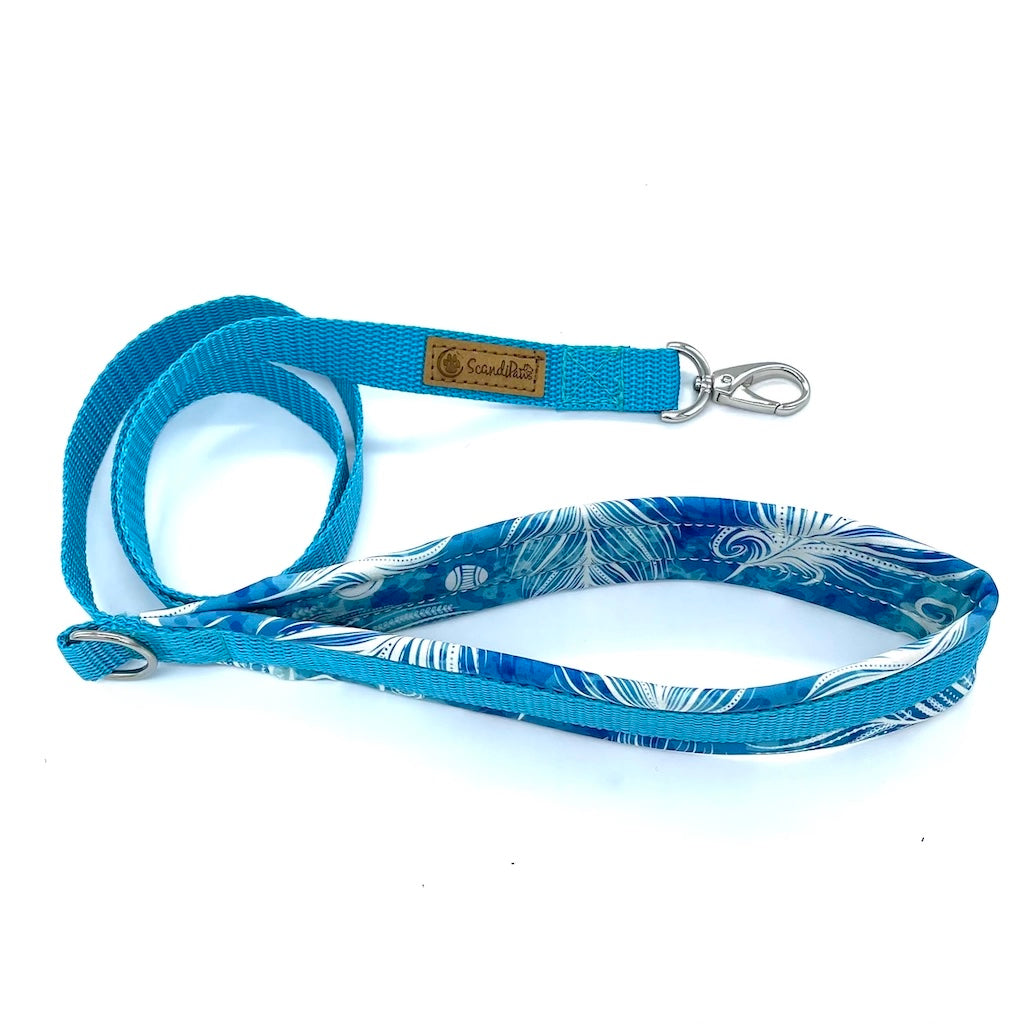 Sport Hundeleine Sporti Blue Feather von ScandiPaws