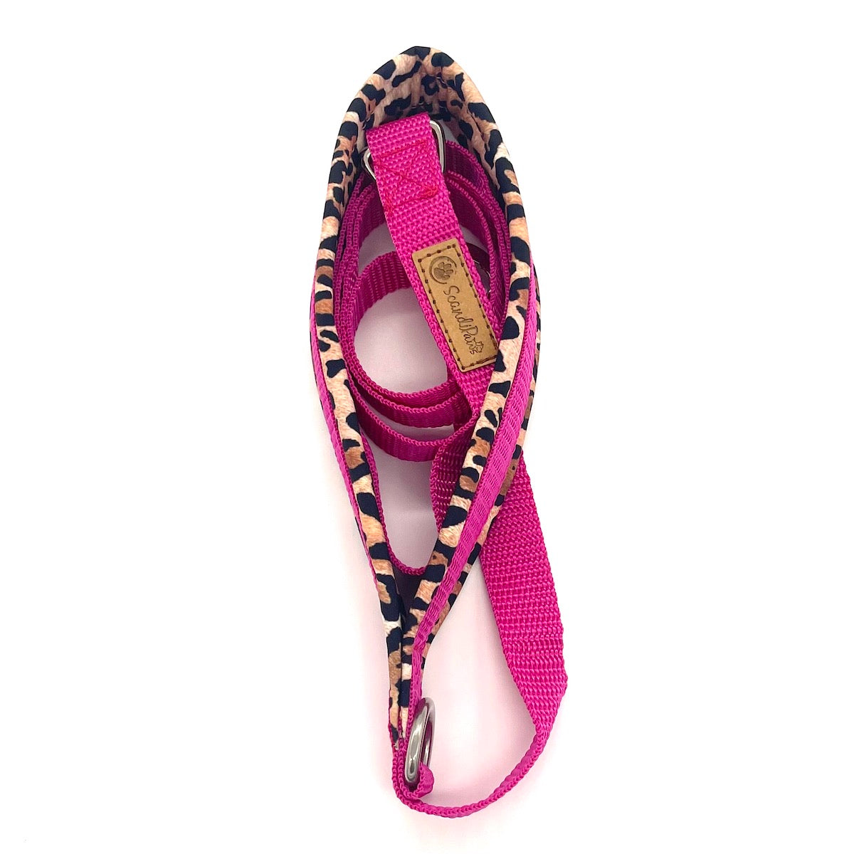 Sport Hundeleine Sporti Crazy Pink Leo von ScandiPaws