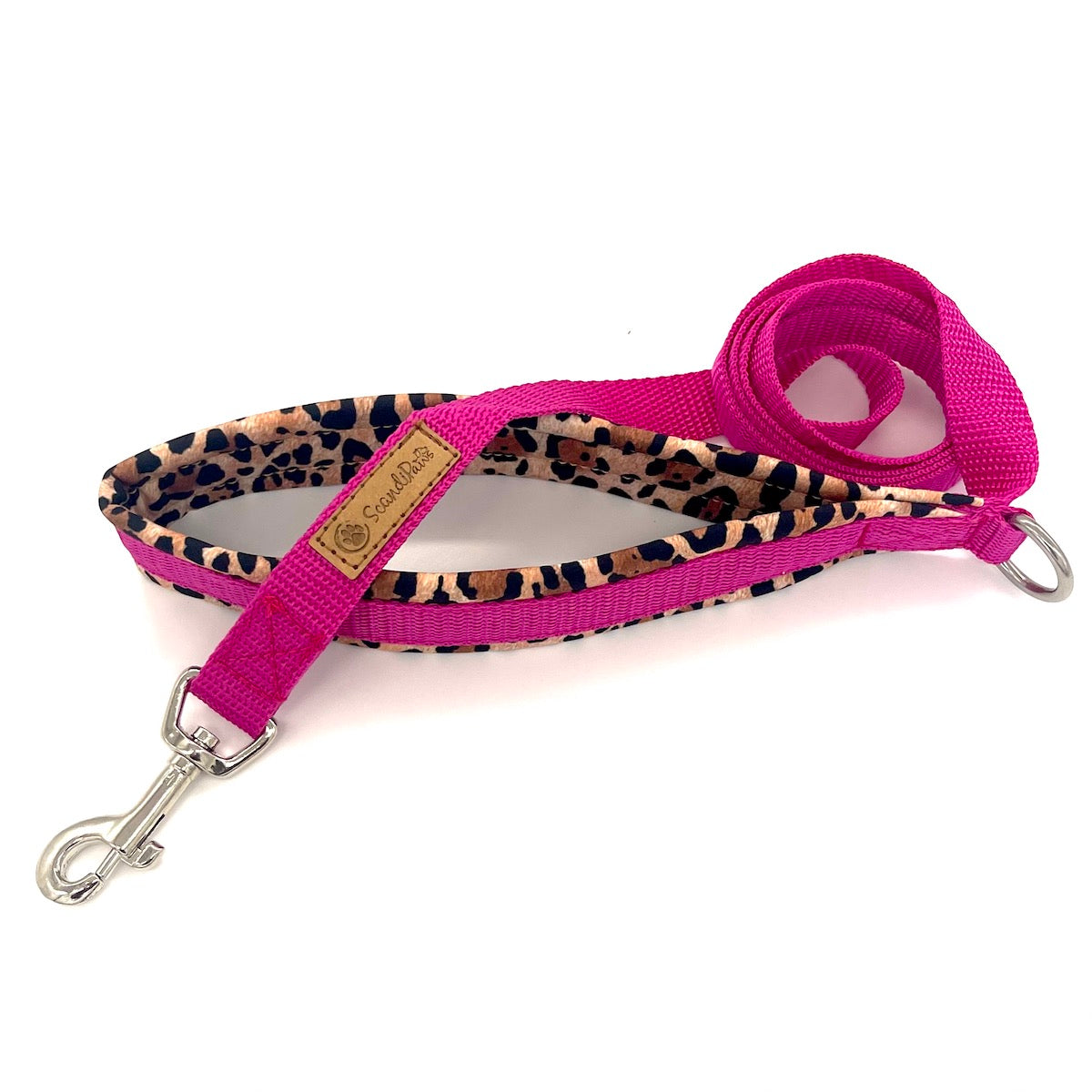 Sport Hundeleine Sporti Crazy Pink Leo von ScandiPaws